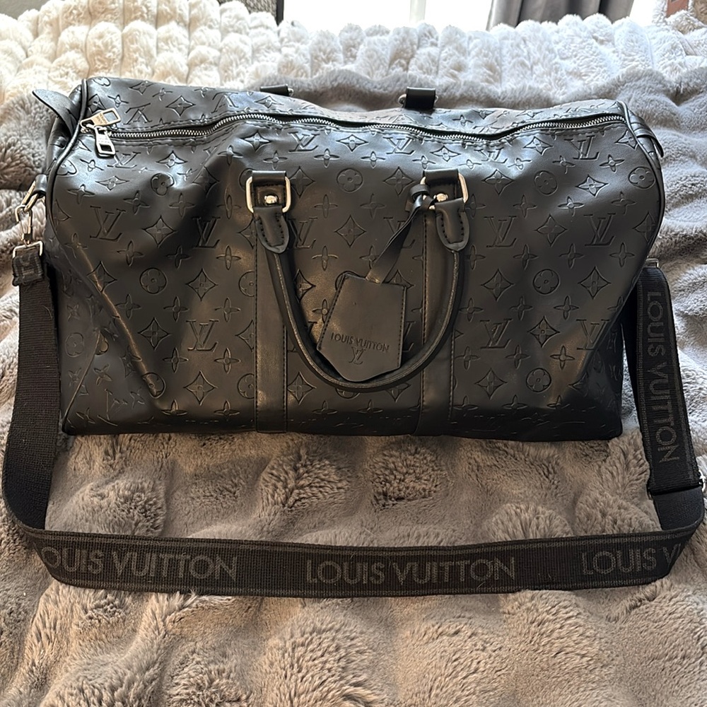 Louis Vuitton Black Duffel Bag